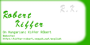 robert kiffer business card